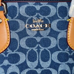 Coach Blue and Tan Women's Bag